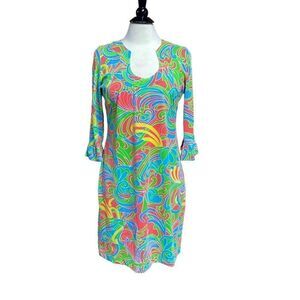 Katherine Way Resort Collection Multi Shift Dress Size Medium